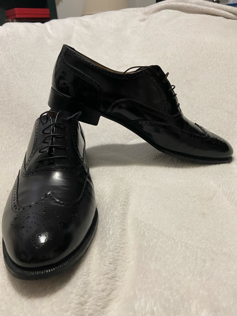 Salvatore Ferragamo Black leather Brogue Oxfords